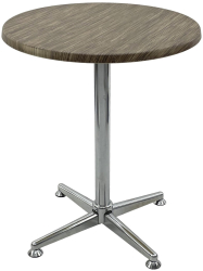 Masa de bistro rotunda D60xh74cm Raki Dark Seagrass blat werzalit si picior metalic cromat 