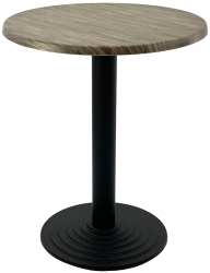 Masa de bistro rotunda D60xh74cm Raki Dark Seagrass blat werzalit si picior metalic negru 