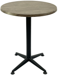 Masa de bistro rotunda D60xh74cm Raki Dark Seagrass blat werzalit si picior negru din metal 