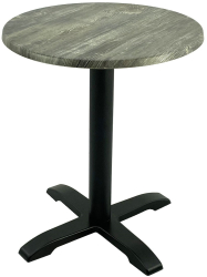 Masa de bistro rotunda D60xh74cm Raki Old Pine blat werzalit si baza metalica 
