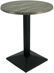 Masa de bistro rotunda D60xh74cm Raki Old Pine blat werzalit si baza metalica neagra 