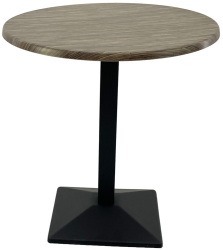 Masa de cafenea rotunda D70xh74cm Raki Dark Seagrass blat werzalit si baza metalica neagra 