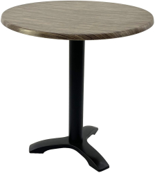 Masa de cafenea rotunda D70xh74cm Raki Dark Seagrass blat werzalit si picior metalic negru 