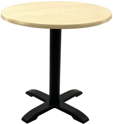 Masa de cafenea rotunda D70xh74cm Raki Maple blat werzalit si baza metalica