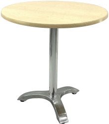 Masa de cafenea rotunda D70xh74cm Raki Maple blat werzalit si picior aluminiu 