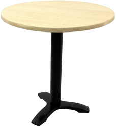 Masa de cafenea rotunda D70xh74cm Raki Maple blat werzalit si picior metalic negru 