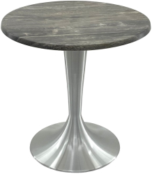 Masa de cafenea rotunda D70xh74cm Raki Old Pine blat werzalit si baza aluminiu 
