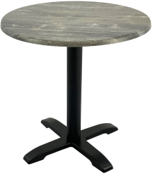 Masa de cafenea rotunda D70xh74cm Raki Old Pine blat werzalit si baza metalica 