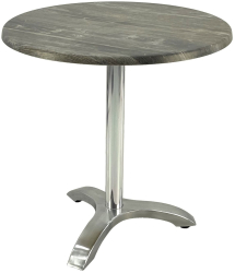 Masa de cafenea rotunda D70xh74cm Raki Old Pine blat werzalit si picior aluminiu 