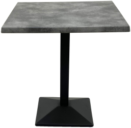 Masa patrata pentru cafenea 70x70xh74cm Raki Copperfield blat werzalit si baza metalica neagra 