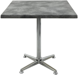 Masa patrata pentru cafenea 70x70xh74cm Raki Copperfield blat werzalit si picior metalic cromat 