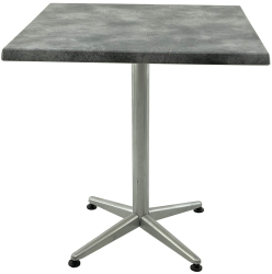 Masa patrata pentru cafenea 70x70xh74cm Raki Copperfield blat werzalit si picior metalic gri 