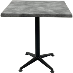 Masa patrata pentru cafenea 70x70xh74cm Raki Copperfield blat werzalit si picior negru metalic 