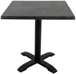 Masa patrata pentru cafenea/bistro/restaurant 70x70xh74cm Raki Metalic Oxid blat werzalit si baza metalica 