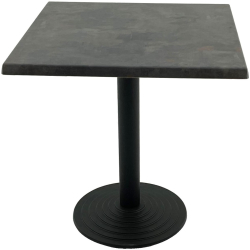 Masa patrata pentru cafenea/bistro/restaurant 70x70xh74cm Raki Metalic Oxid blat werzalit si picior metalic negru 
