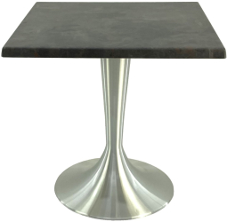 Masa patrata pentru restaurant 80x80xh74cm Raki Metalic Oxid blat werzalit si baza aluminiu