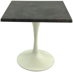 Masa patrata pentru restaurant 80x80xh74cm Raki Metalic Oxid blat werzalit si baza metalica alba 