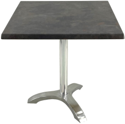 Masa patrata pentru restaurant 80x80xh74cm Raki Metalic Oxid blat werzalit si picior aluminiu 