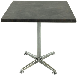 Masa patrata pentru restaurant 80x80xh74cm Raki Metalic Oxid blat werzalit si picior metalic cromat
