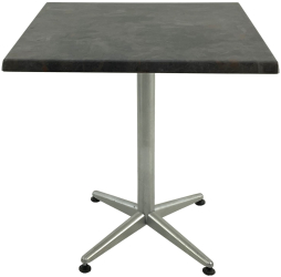 Masa patrata pentru restaurant 80x80xh74cm Raki Metalic Oxid blat werzalit si picior metalic gri 