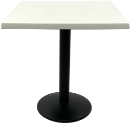 Masa patrata restaurant 80x80xh74cm Raki Uni Art blat werzalit si baza din metal neagra 