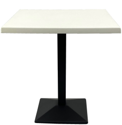 Masa patrata restaurant 80x80xh74cm Raki Uni Art blat werzalit si baza metalica neagra