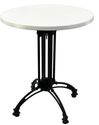 Masa pentru cafenea rotunda D60xh71cm Raki Uni Art blat werzalit si baza retro din aluminiu 