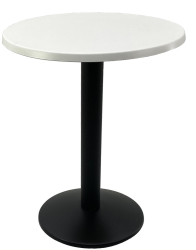 Masa pentru cafenea rotunda D60xh74cm Raki Uni Art blat werzalit si baza din metal neagra 