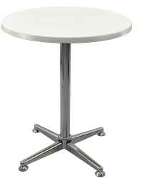 Masa pentru cafenea rotunda D60xh74cm Raki Uni Art blat werzalit si picior metalic cromat 
