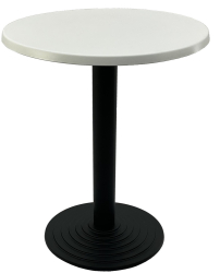 Masa pentru cafenea rotunda D60xh74cm Raki Uni Art blat werzalit si picior metalic negru 