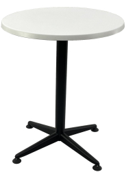 Masa pentru cafenea rotunda D60xh74cm Raki Uni Art blat werzalit si picior negru metalic 