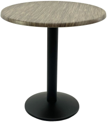 Masa pentru cafenea rotunda D70xh74cm Raki Dark Seagrass blat werzalit si baza metalica neagra 