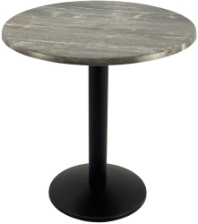 Masa pentru cafenea rotunda D70xh74cm Raki Old Pine blat werzalit si baza metalica neagra 