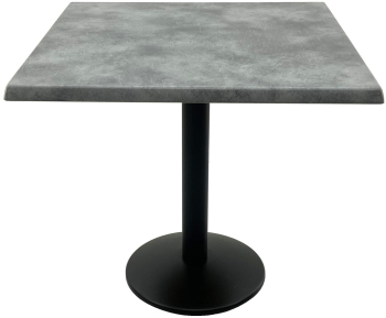 Masa pentru restaurant patrata 80x80xh74cm Raki Copperfield blat werzalit si baza din metal neagra 