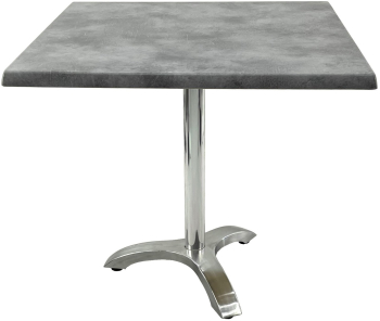 Masa pentru restaurant patrata 80x80xh74cm Raki Copperfield blat werzalit si picior aluminiu 