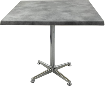 Masa pentru restaurant patrata 80x80xh74cm Raki Copperfield blat werzalit si picior metalic cromat 