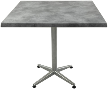 Masa pentru restaurant patrata 80x80xh74cm Raki Copperfield blat werzalit si picior metalic gri 