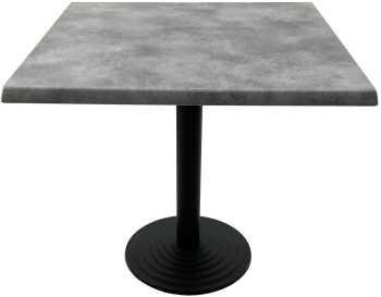 Masa pentru restaurant patrata 80x80xh74cm Raki Copperfield blat werzalit si picior metalic negru 