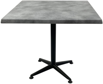 Masa pentru restaurant patrata 80x80xh74cm Raki Copperfield blat werzalit si picior negru metalic 