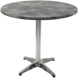 Masa pentru restaurant rotunda D80xh74cm Raki Copperfield blat werzalit si baza din aluminiu 