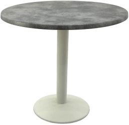 Masa pentru restaurant rotunda D80xh74cm Raki Copperfield blat werzalit si baza din metal alba 