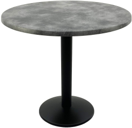 Masa pentru restaurant rotunda D80xh74cm Raki Copperfield blat werzalit si baza din metal neagra 