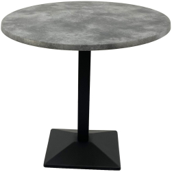 Masa pentru restaurant rotunda D80xh74cm Raki Copperfield blat werzalit si baza metalica neagra 