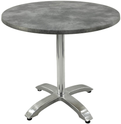 Masa pentru restaurant rotunda D80xh74cm Raki Copperfield blat werzalit si picior din aluminiu 