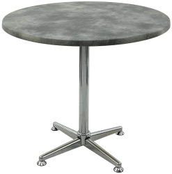 Masa pentru restaurant rotunda D80xh74cm Raki Copperfield blat werzalit si picior metalic cromat 