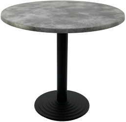 Masa pentru restaurant rotunda D80xh74cm Raki Copperfield blat werzalit si picior metalic negru 