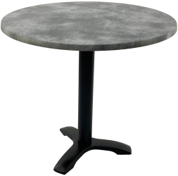 Masa pentru restaurant rotunda D80xh74cm Raki Copperfield blat werzalit si picior negru din metal 