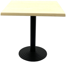 Masa pentru restaurant/terasa patrata 80x80xh74cm RAKI MAPLE blat werzalit si picior metalic negru 