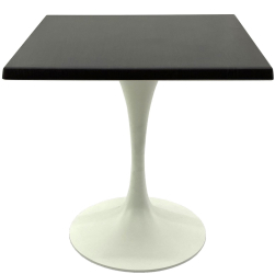 Masa pentru terasa restaurant patrata 80x80xh74cm Raki New Wenge blat werzalit si baza metalica alba 