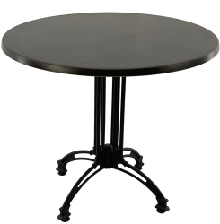 Masa restaurant exterior/interior rotunda D80xh71cm Raki New Wenge blat werzalit si baza retro din aluminiu 